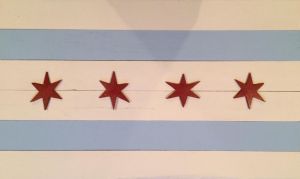 Chicago Wood Flag